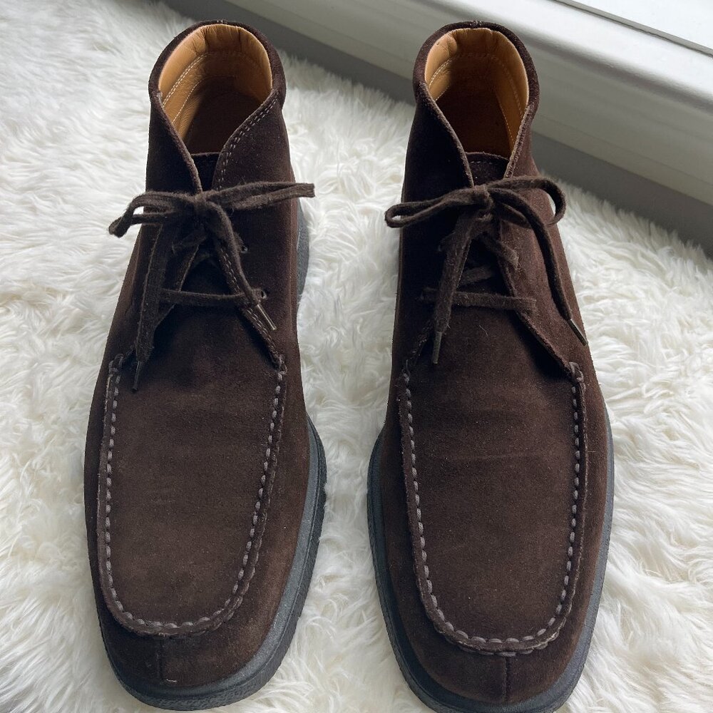 Tod's Desert Boot Chukka Dark Brown Suede Men's US Size 9.5 Made in Italy